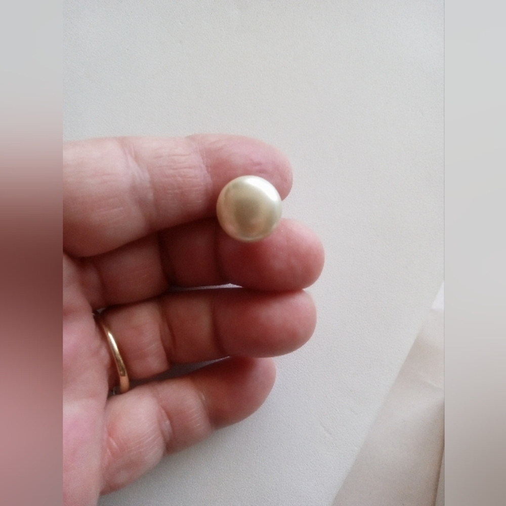 Vintage Formal Pearl and Gold Shirt Stud, Tie Tack, Lapel Pin, Hat Pin